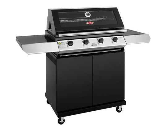 BeefEater 1200 Series 4 Burner BBQ with Side Burner - Black Enamel BMG1241BB