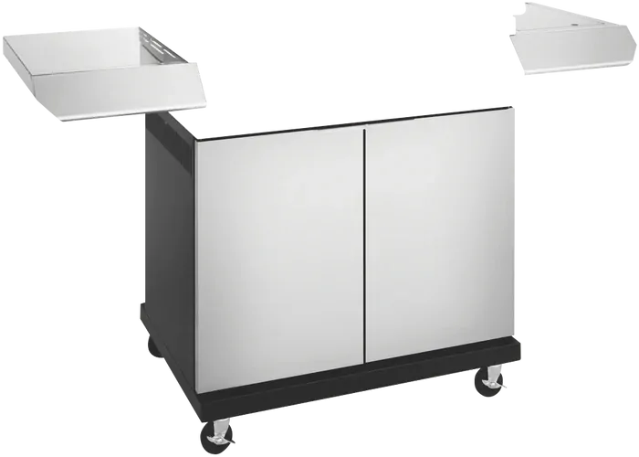 BeefEater 1200 Series 4 Burner BBQ Trolley with Side Burner and Shelf - Stainless Steel BTR1241SB