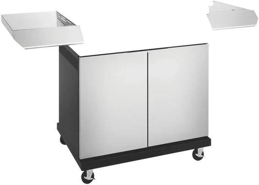 BeefEater 1200 Series 4 Burner BBQ Trolley with Side Burner and Shelf - Stainless Steel BTR1241SB