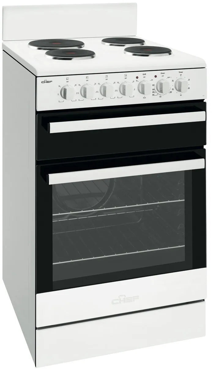 Chef 54cm Freestanding Conventional Electric Oven/Stove CFE535WB