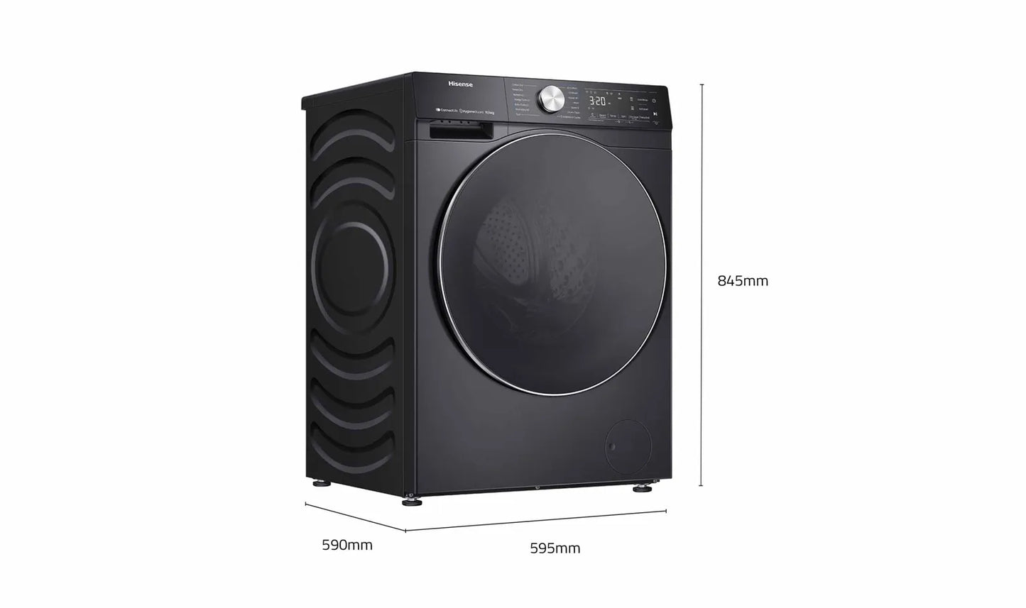 Hisense 10kg/6kg Series 7 Washer Dryer Combo - Black HCF7S1014B