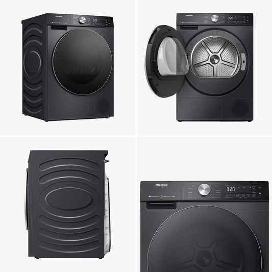 Hisense 9kg Series 7 Heat Pump Dryer - Charcoal Black HDF7S90HB