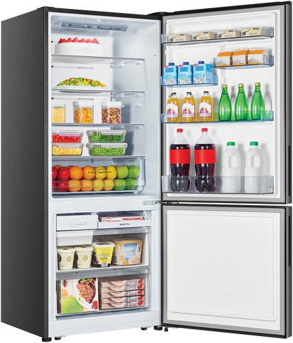 Hisense 417L Bottom Mount Fridge - Dark Stainless Steel HRBM418E