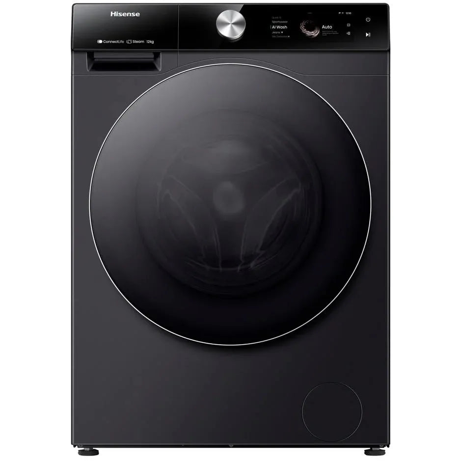 Hisense 12kg Series 9 Front Load Washing Machine - Charcoal Black HWFS1214PB