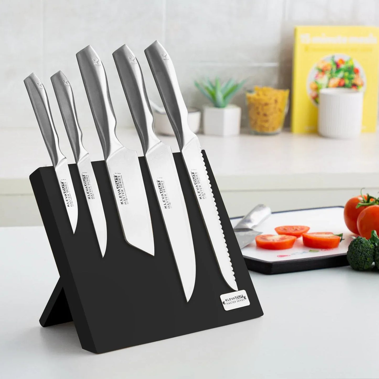 KlevaCut Mignight Magnetic Knife Block KCMSMB01