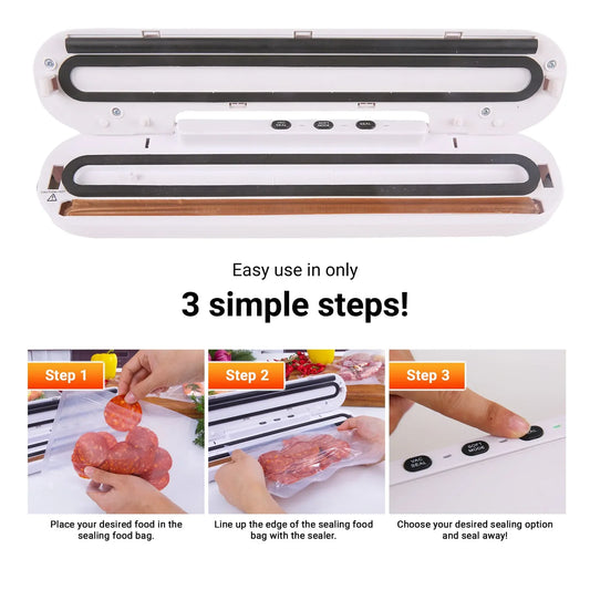 Kleva Vac Seal and Save Food Saver Vacuum Sealer KVACSEAL01