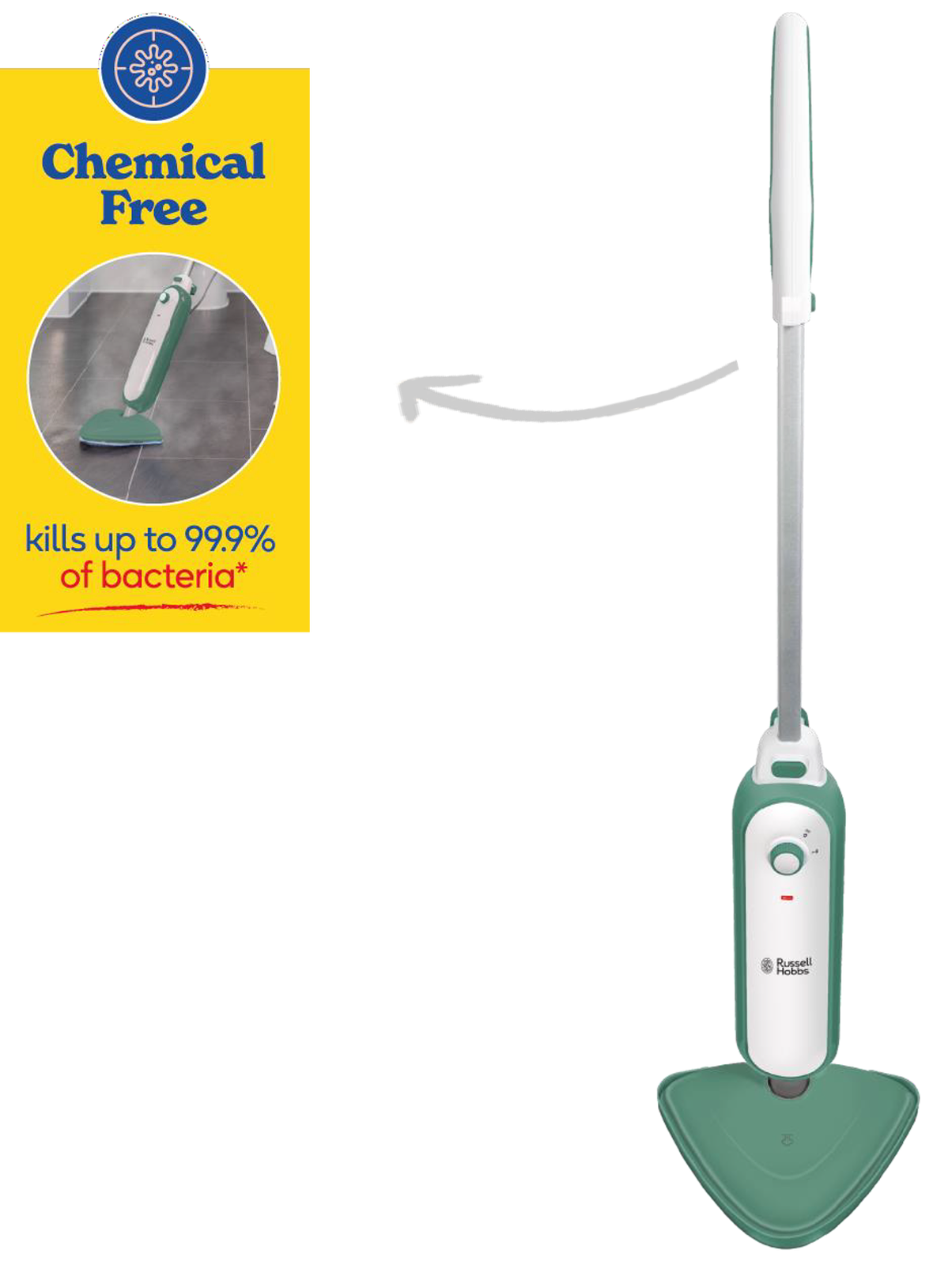 Russell Hobbs Steam and Clean Steam Mop - Sage Green RHSM1001-SG-AU