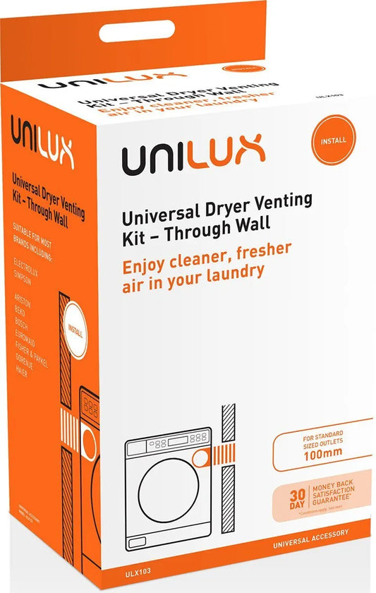 Unilux Universal Dryer Venting Kit, Through The Wall ULX103