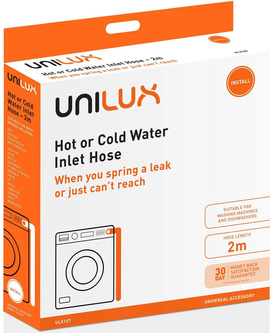 Unilux Hot Or Cold Water Inlet Hose (2M) ULX107