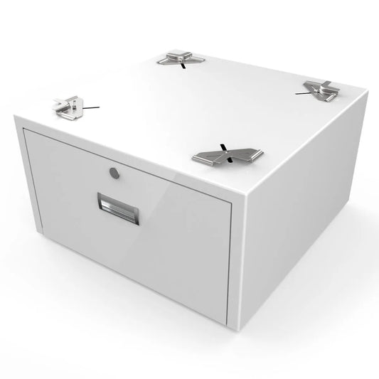 Unilux Universal Laundry Pedestal With Drawer And Lock (Not Heat-Pump Dryer Compatible) ULX110