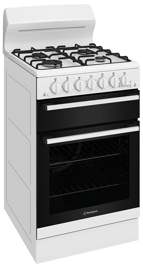 Westinghouse 54cm Freestanding Gas Oven/Stove - White WLG610WCH