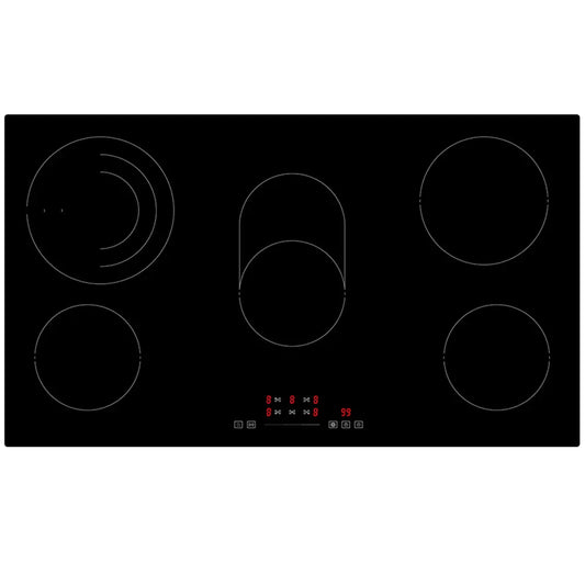 Whirlpool 90cm 5 Zone Ceramic Cooktop with Oval Zone WRT9350AU