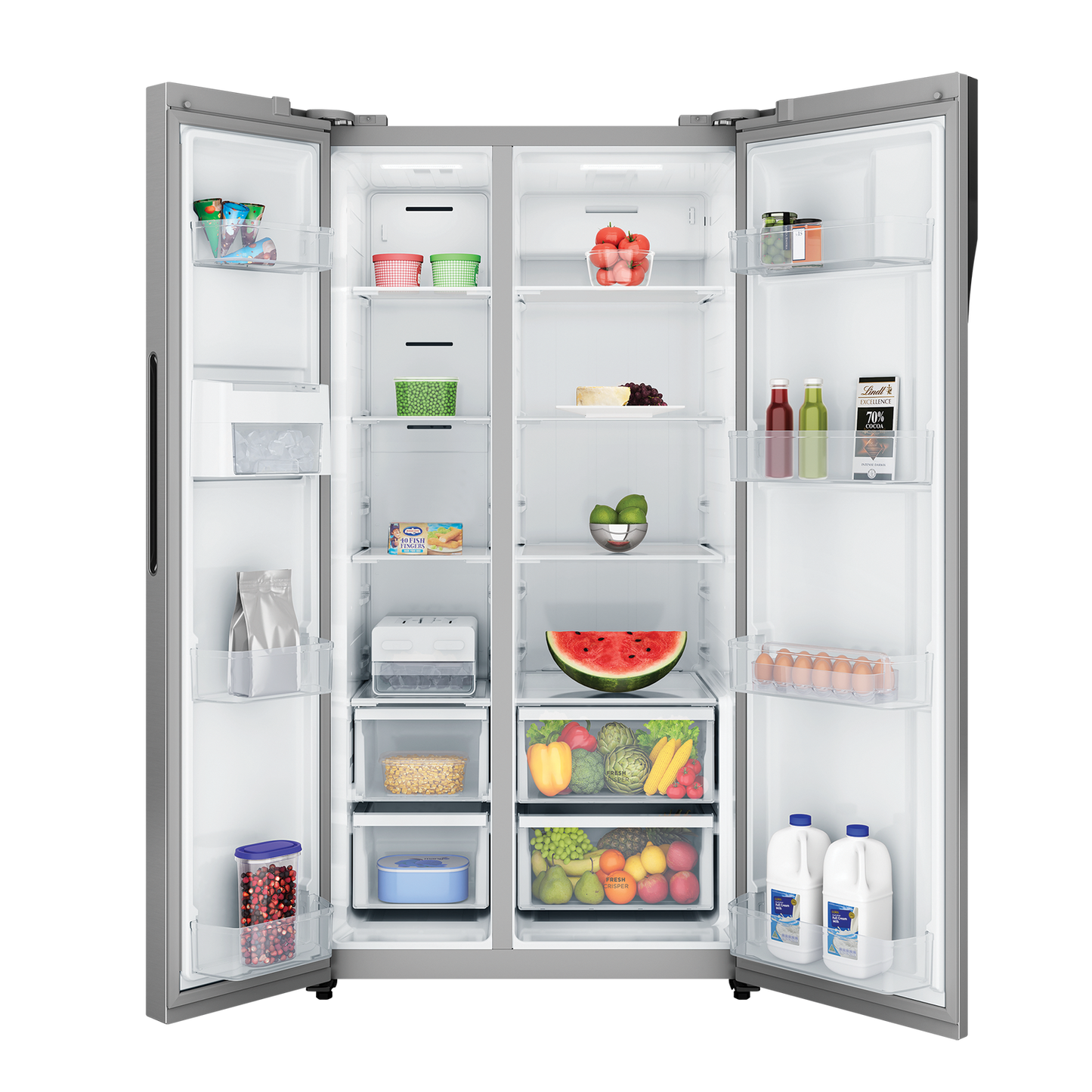 Westinghouse 624L Side by Side Fridge - Silver WSE6200SB