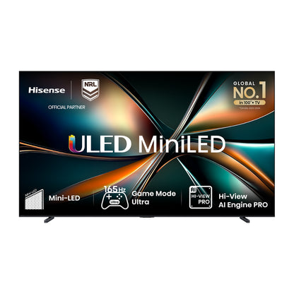 Hisense100-inch U6QAU PRO 4K QLED Smart TV 2025 100U6QAUPRO