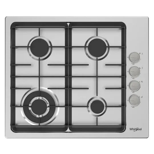 Whirlpool 60cm 4 Burner Gas Cooktop - Stainless Steel AKC640IXOC