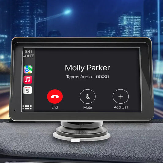 Kleva 7-inch HD Touch Portable SmartPlay - Apple CarPlay Android Auto Wireless APPPLAY-01