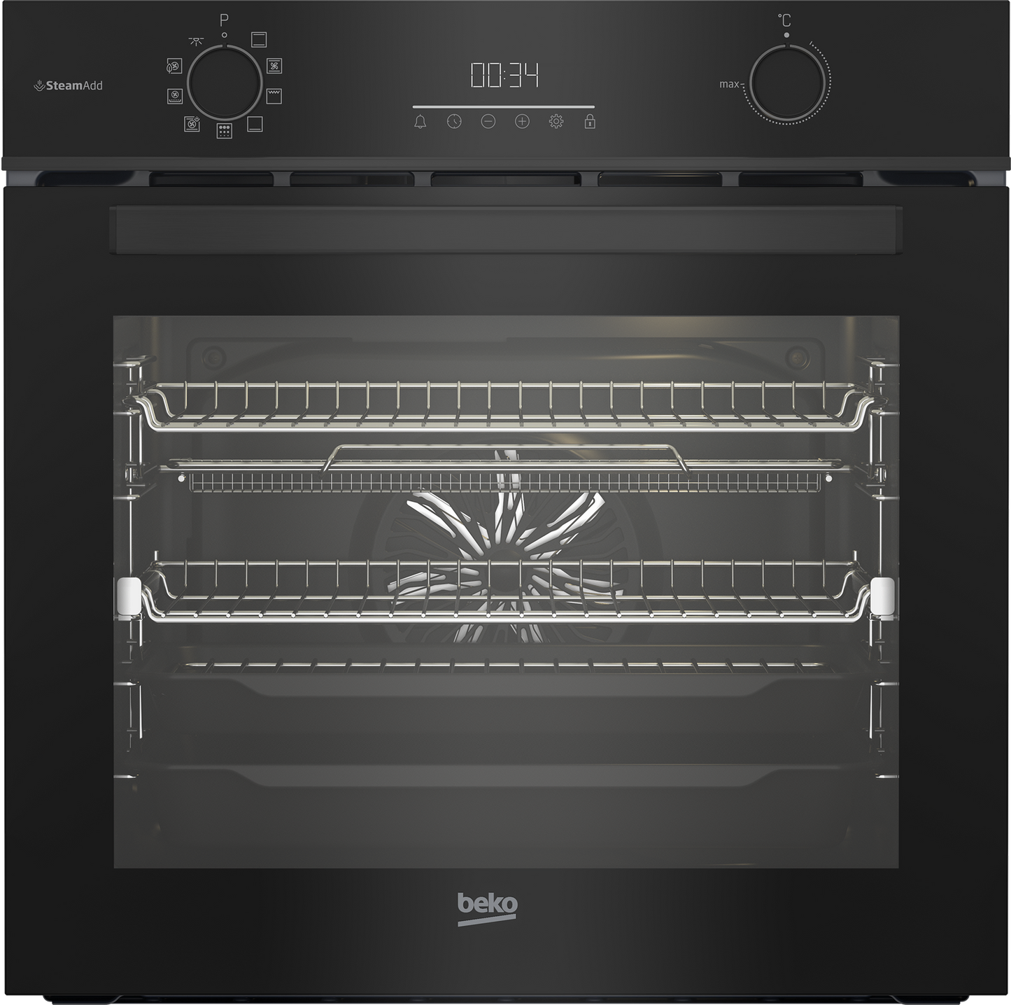 Beko 60cm Built-In Oven with Airfry-SteamAdd & Pyrolytic Cleaning BBO6851PDX1