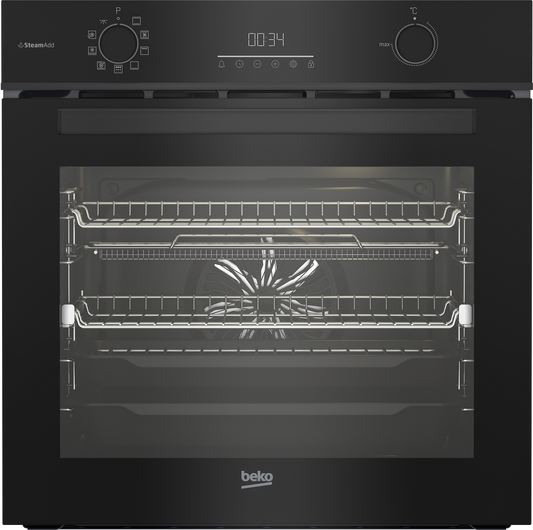 Beko 60cm Built-In Oven with Airfry-SteamAdd & Pyrolytic Cleaning BBO6851PDX1