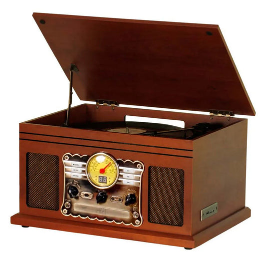 Lenoxx Vinyl, Wireless Streaming plus CD Player in 1 Retro Music Centre All Music Formats BCD118