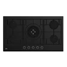 Beko 90cm Black Tempered Glass Gas Cooktop BCT90GG1