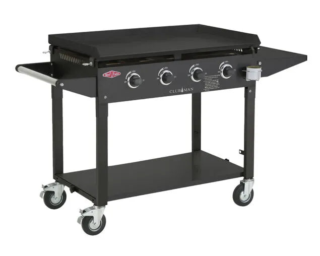 BeefEater Clubman 4 Burner Clubman 4 Burner Flat Top LPG BBQ and Trolley - Black BD16640