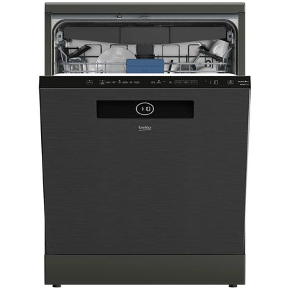 Beko 60cm Freestanding Dishwasher with Autodosing - Dark Stainless Steel BDFB1650ADX