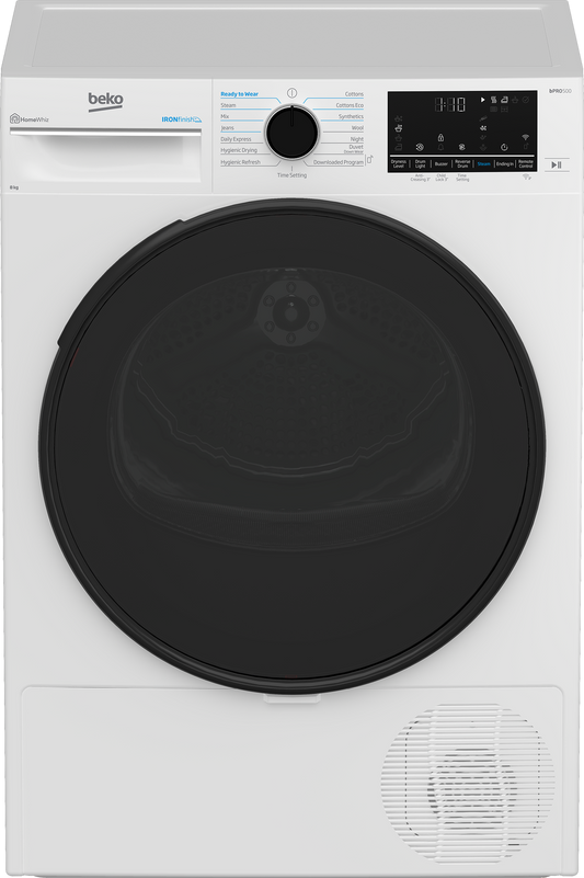 Beko 8kg Heat Pump Dryer with Steam Technology BDPB803SW