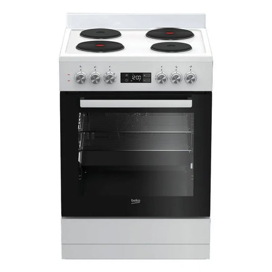 Beko 60cm Electric Freestanding Oven with Cooktop - White BFC60EMW1