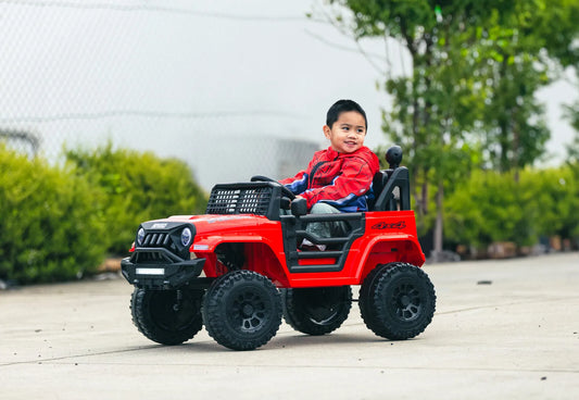 Lenoxx Jeep Inspired Remote Controlled Ride-on Children's Electric Car - Red BHM6588R