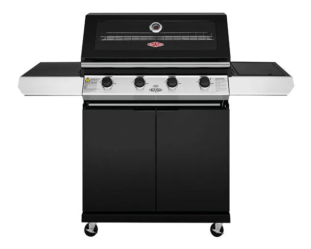 BeefEater 1200 Series 4 Burner BBQ with Side Burner - Black Enamel BMG1241BB