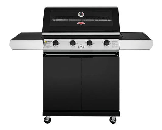 BeefEater 1200 Series 4 Burner BBQ with Side Burner - Black Enamel BMG1241BB