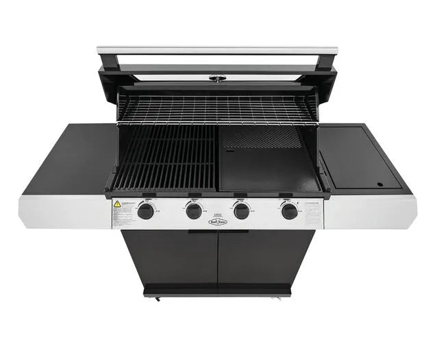 BeefEater 1200 Series 4 Burner BBQ with Side Burner - Black Enamel BMG1241BB