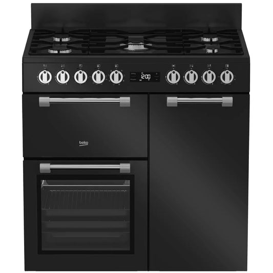 Beko 90cm Multifunction Dual Fuel Freestanding Oven - Anthracite BRC916GMAN