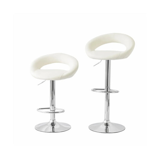 Lenoxx Bar Stool,  Swivel Leg, Pu Material, Meas 32 X 40 X 110Cm BS522W