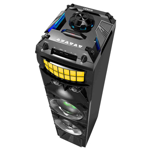 Lenoxx LED Stage Lights Portable Speaker with 80W RMS BT9350