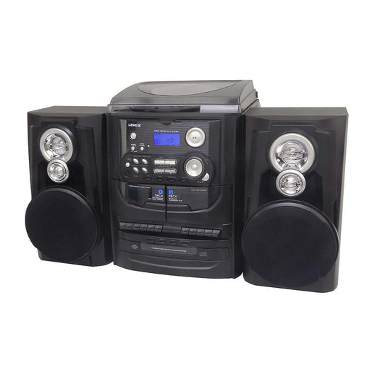 Lenoxx 3 CD System, Dual Cassette, 3 Speed Turntable,  AM/FM Radio CD7400N