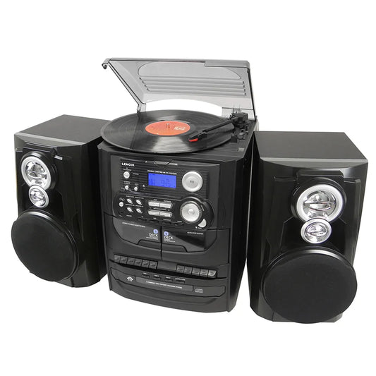 Lenoxx 3 CD System, Dual Cassette, 3 Speed Turntable,  AM/FM Radio CD7400N
