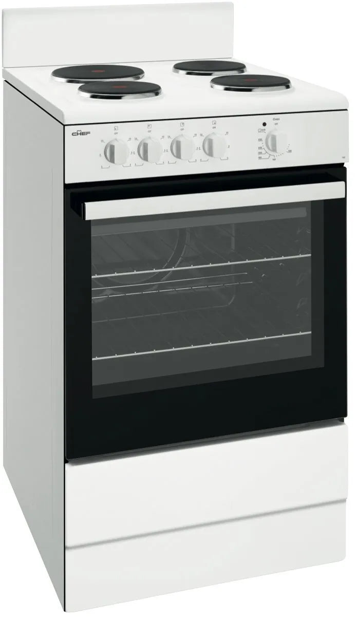 Chef 54cm Electric Conventional Freestanding Oven - White CFE532WB