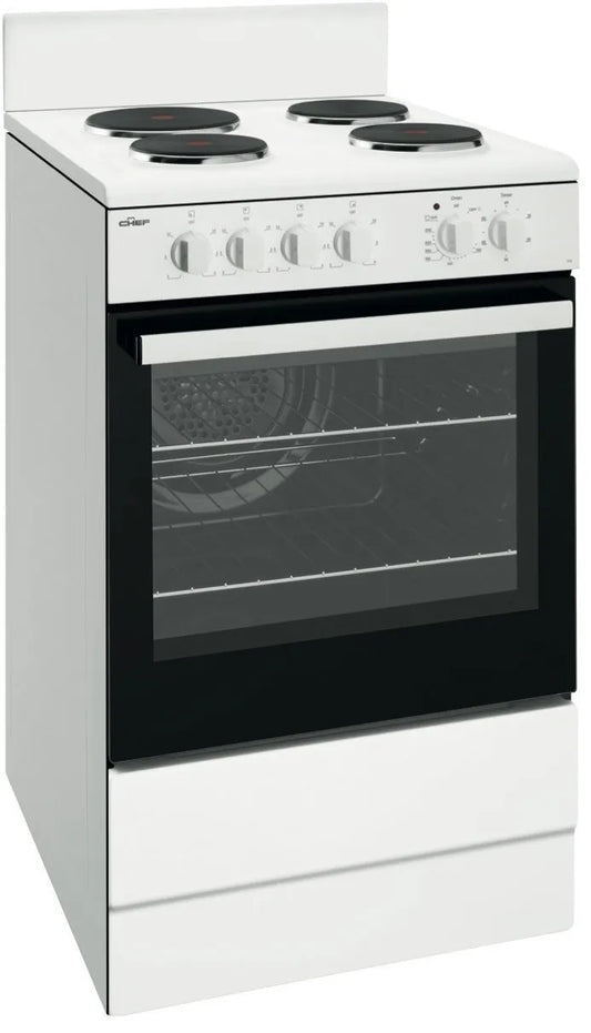 Chef 54cm Electric Freestanding Oven - White CFE536WB