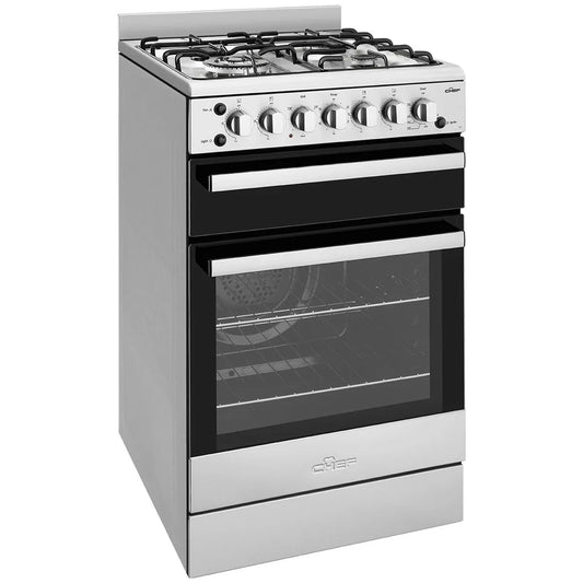 Chef 54cm Gas Fan Forced Freestanding Oven - Stainless Steel CFG517SCH