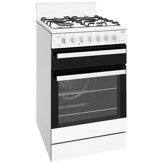 Chef 54cm Gas Fan Forced Freestanding Oven - White CFG517WCH