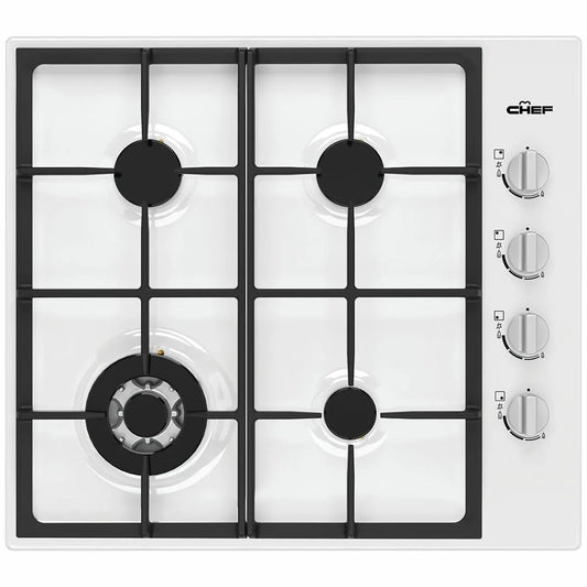 Chef 60cm Natural Gas Cooktop - White CHG644WC