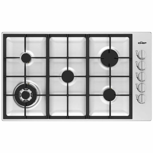 Chef 90cm Natural Gas Cooktop - Stainless Steel CHG954SC
