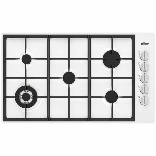 Chef 90cm Natural Gas Cooktop - Stainless Steel CHG954WC