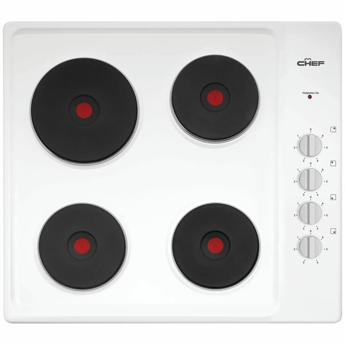 Chef 60cm Electric Cooktop - White CHS642WB