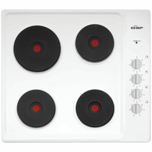 Chef 60cm Electric Cooktop - White CHS642WB