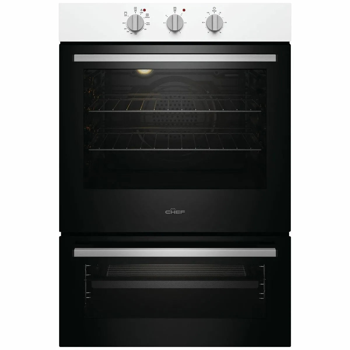 Chef 60cm Electric Built-In Fan Forced Oven with Separate Grill CVE662WB