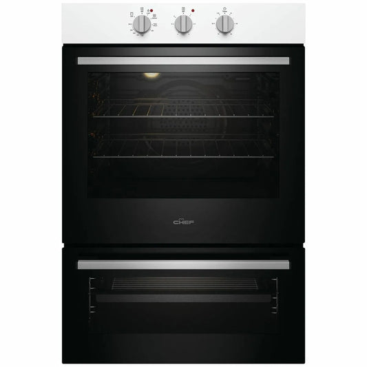 Chef 60cm Electric Built-In Fan Forced Oven with Separate Grill CVE662WB