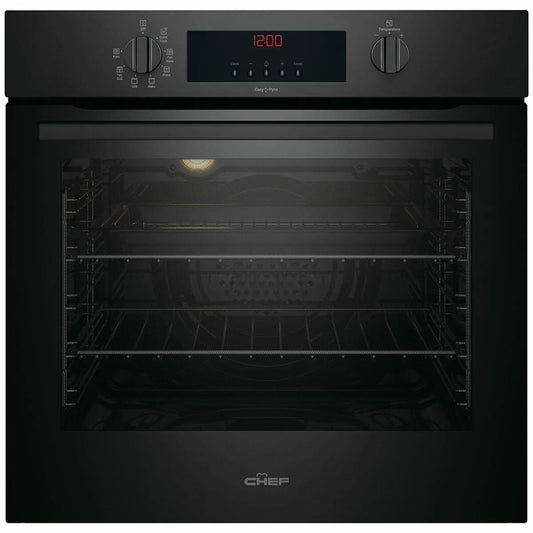 Chef 60cm Electric Built-In Multi-Function Oven with Easy Pyro Clean CVEP614DB