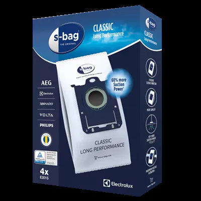Electrolux S Bag Classic Long Performance Dust Bags 4pk E201S